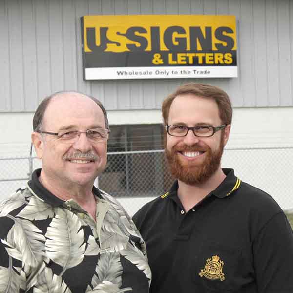 US Signs and Letters Founder and President Together
