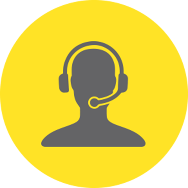 customer service yellow headset
